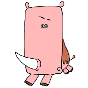Cartoon character - 「Animal of huge face.2」