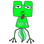 Cartoon character - 「Square frog」　